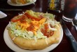 Navajo taco at Cameron Trading Post in Arizona