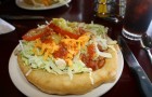 Navajo taco at Cameron Trading Post in Arizona